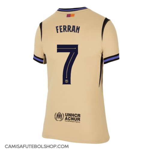 Camisa de time de futebol Barcelona Ferran Torres #7 Replicas 2º Equipamento Feminina 2025-26 Manga Curta